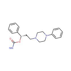 NC(=O)O[C@@H](CCN1CCN(c2ccccc2)CC1)c1ccccc1 ZINC000095572051