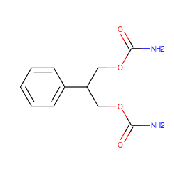 NC(=O)OCC(COC(N)=O)c1ccccc1 ZINC000001530803