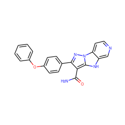 NC(=O)c1c(-c2ccc(Oc3ccccc3)cc2)nn2c1[nH]c1cnccc12 ZINC001772645584