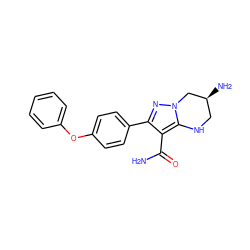 NC(=O)c1c(-c2ccc(Oc3ccccc3)cc2)nn2c1NC[C@H](N)C2 ZINC000073981898