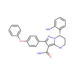 NC(=O)c1c(-c2ccc(Oc3ccccc3)cc2)nn2c1NCC[C@H]2c1ccccc1N ZINC001772572995