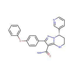 NC(=O)c1c(-c2ccc(Oc3ccccc3)cc2)nn2c1NCC[C@H]2c1cccnc1 ZINC001772585355