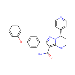 NC(=O)c1c(-c2ccc(Oc3ccccc3)cc2)nn2c1NCC[C@H]2c1ccncc1 ZINC001772610013