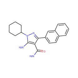 NC(=O)c1c(-c2ccc3ccccc3c2)nn(C2CCCCC2)c1N ZINC000103252505