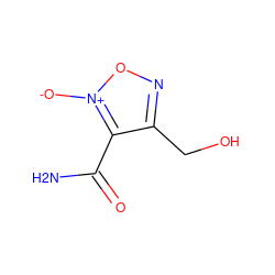 NC(=O)c1c(CO)no[n+]1[O-] ZINC000001484690