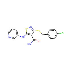 NC(=O)c1c(SCc2ccc(Cl)cc2)nsc1Nc1cccnc1 ZINC000036348959