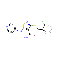 NC(=O)c1c(SCc2ccccc2Cl)nsc1Nc1ccncc1 ZINC000034066281