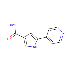 NC(=O)c1c[nH]c(-c2ccncc2)c1 ZINC000064526754