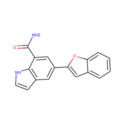 NC(=O)c1cc(-c2cc3ccccc3o2)cc2cc[nH]c12 ZINC000034472862