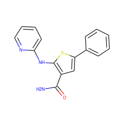 NC(=O)c1cc(-c2ccccc2)sc1Nc1ccccn1 ZINC000141594512