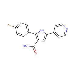 NC(=O)c1cc(-c2ccncc2)[nH]c1-c1ccc(Br)cc1 ZINC000043174117