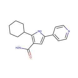 NC(=O)c1cc(-c2ccncc2)[nH]c1C1CCCCC1 ZINC000064526957