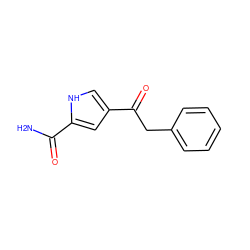 NC(=O)c1cc(C(=O)Cc2ccccc2)c[nH]1 ZINC000002558738