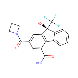 NC(=O)c1cc(C(=O)N2CCC2)cc2c1-c1ccccc1[C@@]2(O)C(F)(F)F ZINC000144735515