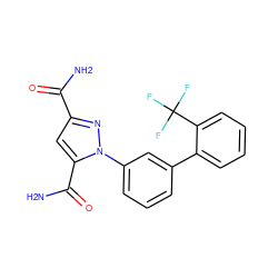 NC(=O)c1cc(C(N)=O)n(-c2cccc(-c3ccccc3C(F)(F)F)c2)n1 ZINC000066260030