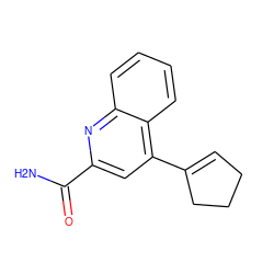 NC(=O)c1cc(C2=CCCC2)c2ccccc2n1 ZINC000221621921