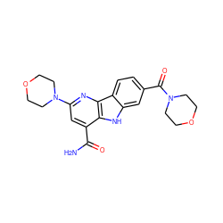 NC(=O)c1cc(N2CCOCC2)nc2c1[nH]c1cc(C(=O)N3CCOCC3)ccc12 ZINC000113203483