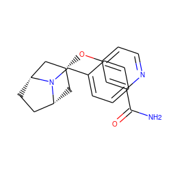 NC(=O)c1cc(O[C@@H]2C[C@@H]3CC[C@H](C2)N3Cc2ccccc2)ccn1 ZINC000101363762