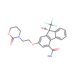 NC(=O)c1cc(OCCN2CCCOC2=O)cc2c1-c1ccccc1[C@]2(O)C(F)(F)F ZINC000144909129