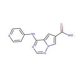 NC(=O)c1cc2c(Nc3ccncc3)ncnn2c1 ZINC000299833420