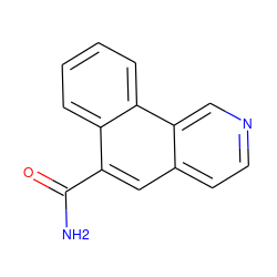 NC(=O)c1cc2ccncc2c2ccccc12 ZINC000001734470