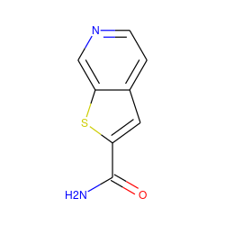 NC(=O)c1cc2ccncc2s1 ZINC000059483807