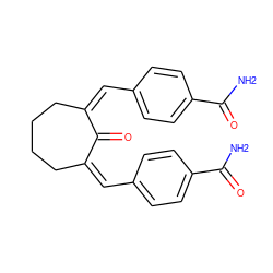 NC(=O)c1ccc(/C=C2/CCCC/C(=C/c3ccc(C(N)=O)cc3)C2=O)cc1 ZINC000100842207