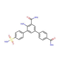 NC(=O)c1ccc(-c2cc(C(N)=O)c(N)c(-c3ccc(S(N)(=O)=O)cc3)c2)cc1 ZINC000034893165