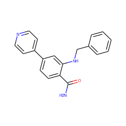 NC(=O)c1ccc(-c2ccncc2)cc1NCc1ccccc1 ZINC000063540016