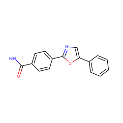 NC(=O)c1ccc(-c2ncc(-c3ccccc3)o2)cc1 ZINC000000191680