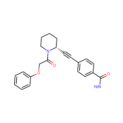 NC(=O)c1ccc(C#C[C@H]2CCCCN2C(=O)COc2ccccc2)cc1 ZINC000299858476