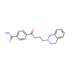 NC(=O)c1ccc(C(=O)CCCN2CCc3ccccc3C2)cc1 ZINC000653895001