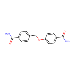 NC(=O)c1ccc(COc2ccc(C(N)=O)cc2)cc1 ZINC000014344443