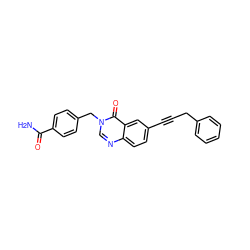 NC(=O)c1ccc(Cn2cnc3ccc(C#CCc4ccccc4)cc3c2=O)cc1 ZINC000029133267