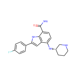 NC(=O)c1ccc(N[C@H]2CCCNC2)c2cc(-c3ccc(F)cc3)[nH]c12 ZINC000136904373