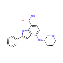 NC(=O)c1ccc(N[C@H]2CCCNC2)c2cc(-c3ccccc3)[nH]c12 ZINC000136904417