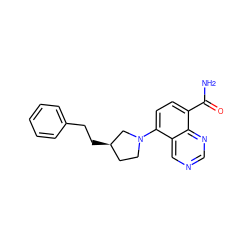 NC(=O)c1ccc(N2CC[C@@H](CCc3ccccc3)C2)c2cncnc12 ZINC000143800814