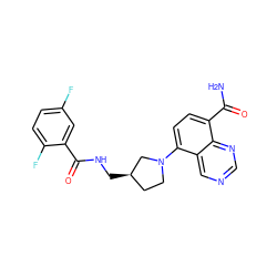 NC(=O)c1ccc(N2CC[C@@H](CNC(=O)c3cc(F)ccc3F)C2)c2cncnc12 ZINC000143770169