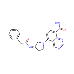 NC(=O)c1ccc(N2CC[C@H](NC(=O)Cc3ccccc3)C2)c2cncnc12 ZINC000147638072