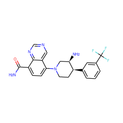 NC(=O)c1ccc(N2CC[C@H](c3cccc(C(F)(F)F)c3)[C@H](N)C2)c2cncnc12 ZINC000144756689