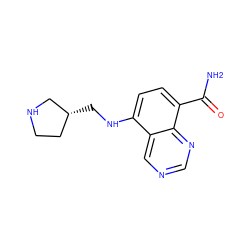 NC(=O)c1ccc(NC[C@@H]2CCNC2)c2cncnc12 ZINC000143755677