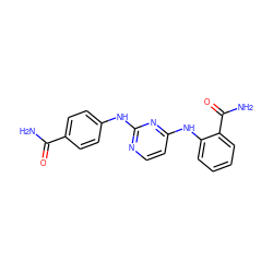 NC(=O)c1ccc(Nc2nccc(Nc3ccccc3C(N)=O)n2)cc1 ZINC000089469954