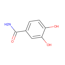 NC(=O)c1ccc(O)c(O)c1 ZINC000002561367