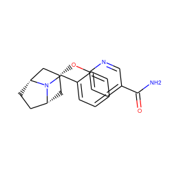 NC(=O)c1ccc(O[C@@H]2C[C@@H]3CC[C@H](C2)N3Cc2ccccc2)nc1 ZINC000101363795