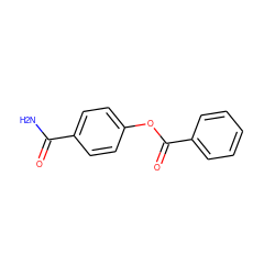 NC(=O)c1ccc(OC(=O)c2ccccc2)cc1 ZINC000007690249