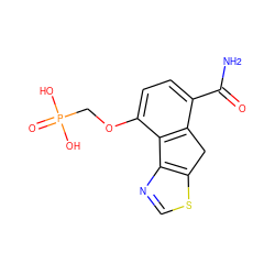 NC(=O)c1ccc(OCP(=O)(O)O)c2c1Cc1scnc1-2 ZINC000035017878