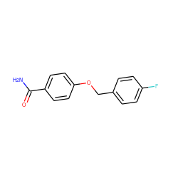 NC(=O)c1ccc(OCc2ccc(F)cc2)cc1 ZINC000010031529