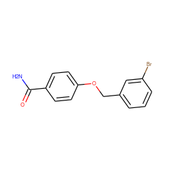 NC(=O)c1ccc(OCc2cccc(Br)c2)cc1 ZINC000014344452