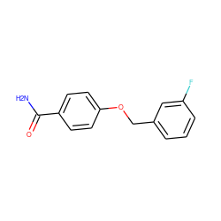 NC(=O)c1ccc(OCc2cccc(F)c2)cc1 ZINC000006704008