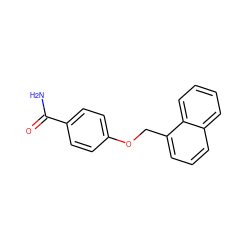 NC(=O)c1ccc(OCc2cccc3ccccc23)cc1 ZINC000006127044